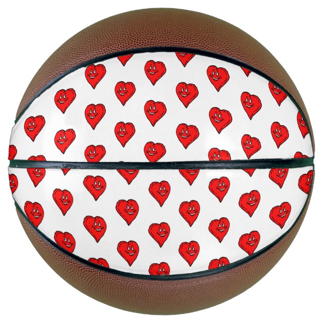 Basketball Red Hearts Love  (Front)