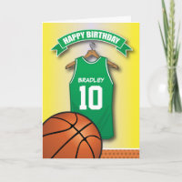 Basketball Red Jersey Sports Custom Birthday
