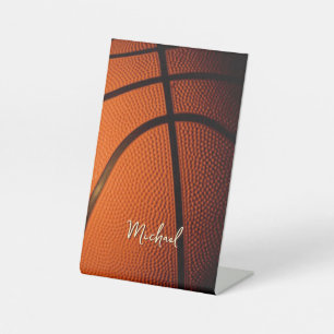 Basketball Replace Own Name Customisable Pedestal Sign
