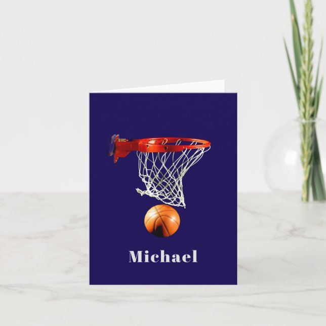 Basketball Replace with Your Name Card (Front)
