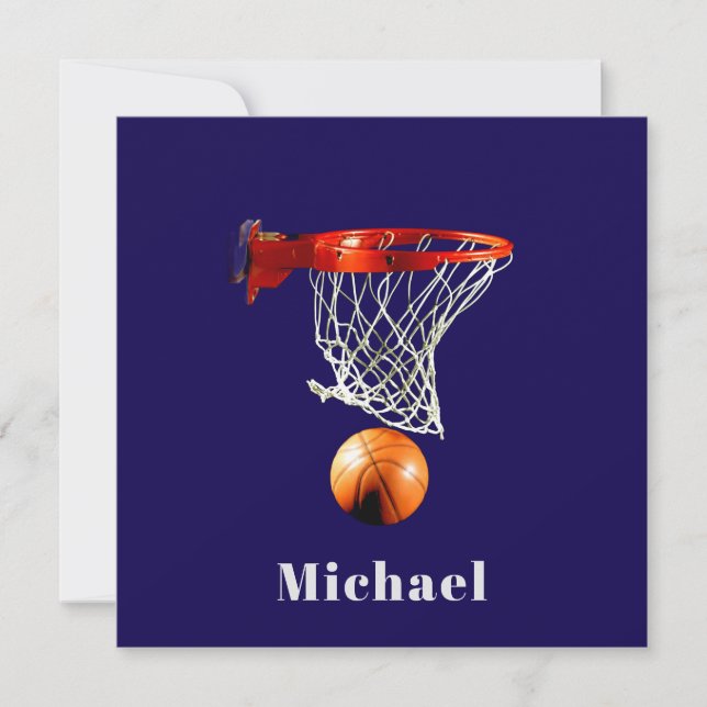 Basketball Replace with Your Name Card (Front)