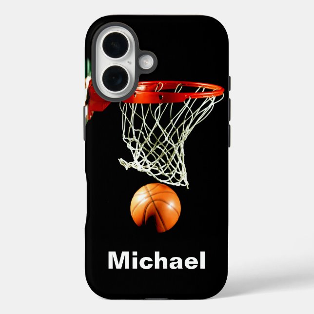 Basketball Replace with Your Name Case-Mate iPhone Case (Back)
