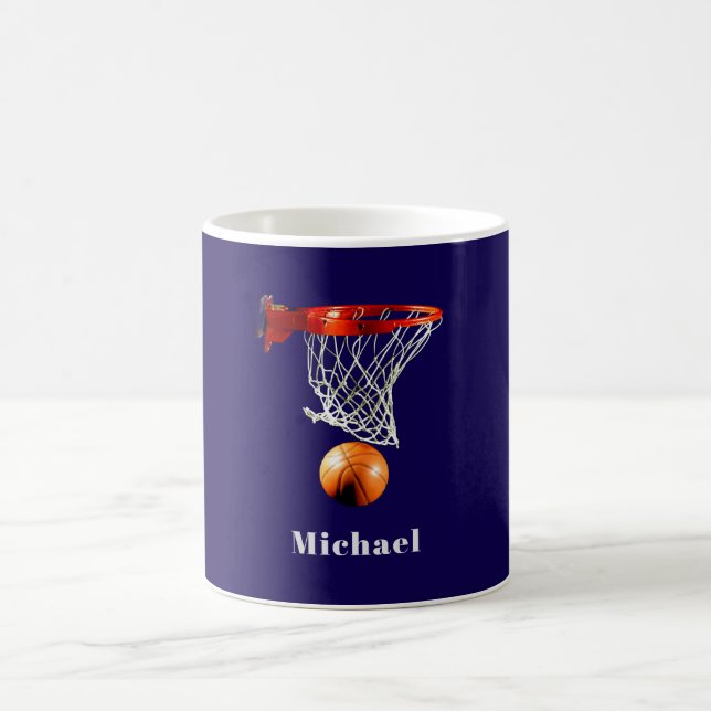 Basketball Replace with Your Name Coffee Mug (Center)