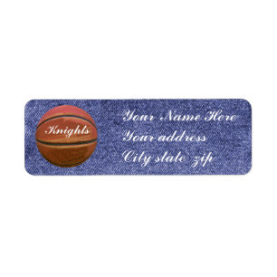 BASKETBALL RETURN ADDRESS LABEL