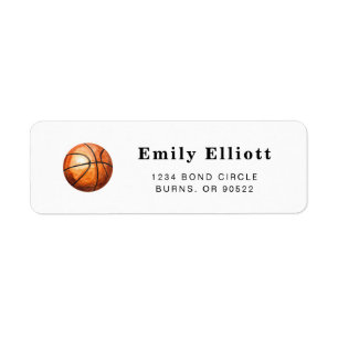 Basketball Return Address Labels