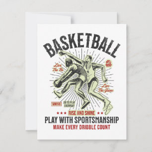 Basketball - Rise & Shine Play With Sportsmanship Holiday Card