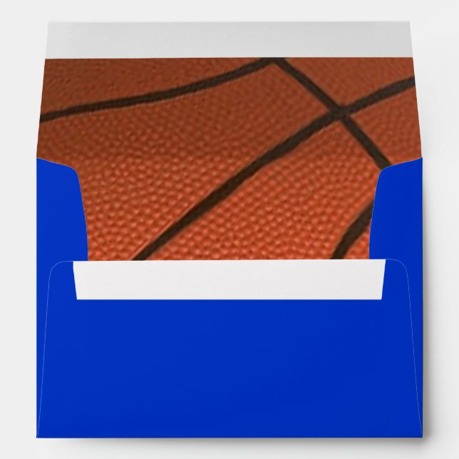Basketball Royal Blue Personalised Envelope (Back (Bottom))
