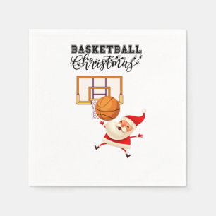 Basketball Santa Claus is playing with Christmas Napkin