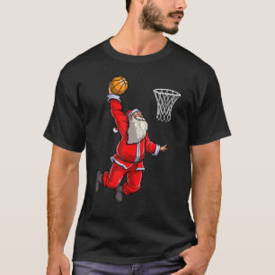 Basketball Santa Slam Dunk T Shirt Christmas Xmas
