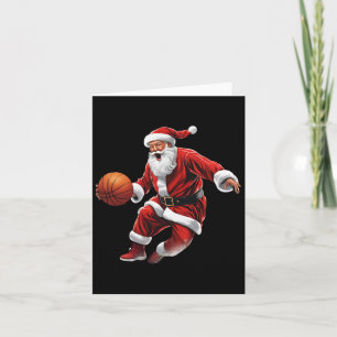 Basketball Santa Slam Dunk Ugly Christmas Card