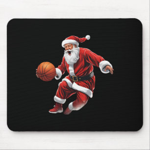 Basketball Santa Slam Dunk Ugly Christmas Mouse Pad