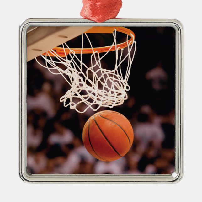 Basketball Scoring Metal Ornament (Front)
