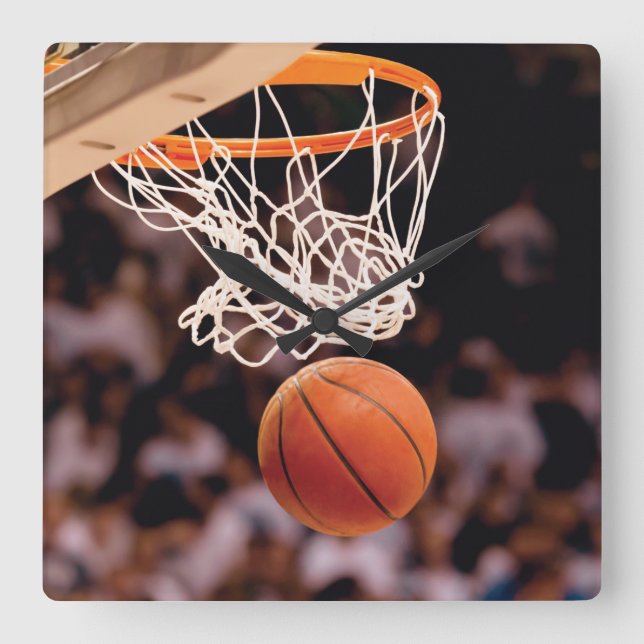Basketball Scoring Square Wall Clock (Front)