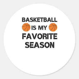 Basketball Season Classic Round Sticker
