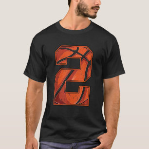 Basketball Second 2nd Birthday Boy Girl Two 2 Year T-Shirt