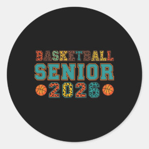 Basketball Senior 2026 Graduation _1 Classic Round Sticker