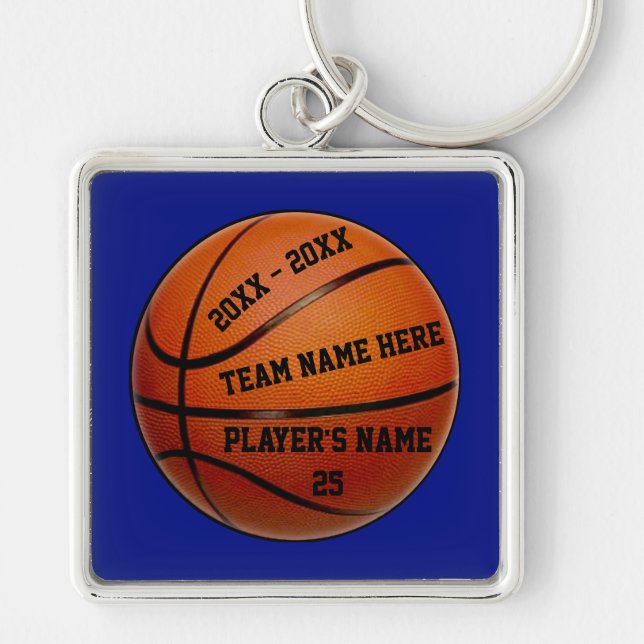 Basketball Senior Night Gifts Your Text, Colours Key Ring (Front)