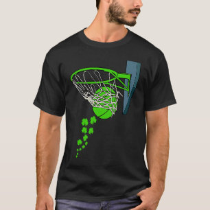 Basketball Shamrock Lucky C Irish St Patrick's Day T-Shirt