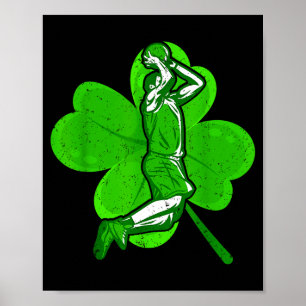 Basketball Shamrock St Patrick's Day Srt Lover Boy Poster