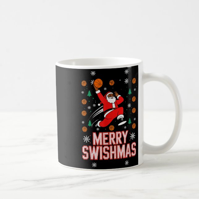 Basketball Shirt Boys Christmas Pajamas Merry Swis Coffee Mug (Right)