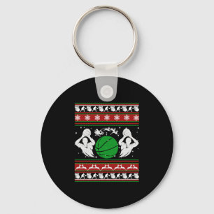 Basketball Shirts - Basketball Christmas Shirt Key Ring