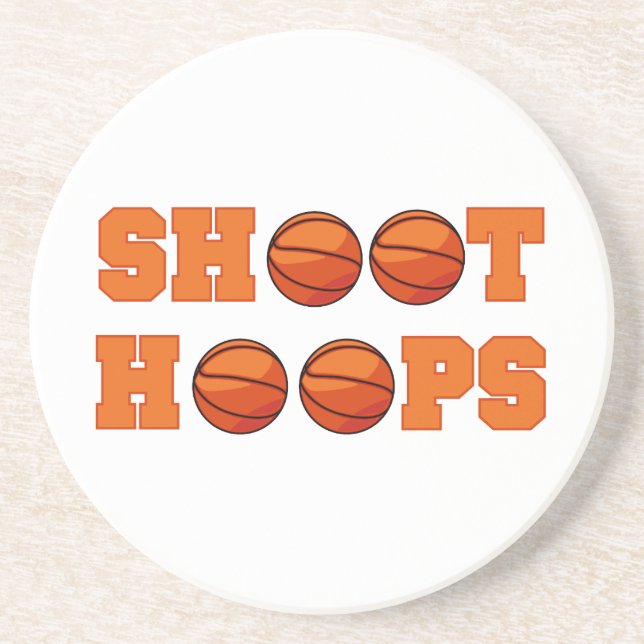 Basketball Shoot Hoops T-shirts and Gifts Coaster (Front)