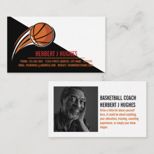 Basketball Shot, Basketball Player, Coach, Photo Business Card