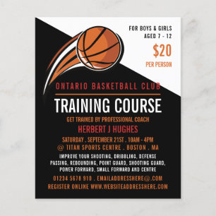 Basketball Shot, Basketball Training Course Flyer