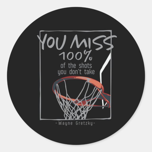 Basketball Shots - Quote Design Active  Classic Round Sticker (Front)