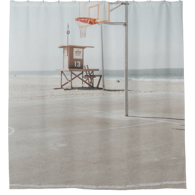 Basketball Shower Curtain (Front)
