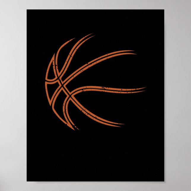 Basketball Silhouette Bball Player Coach Team Poster (Front)