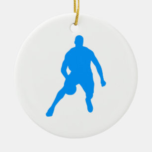Basketball Silhouette Ceramic Tree Decoration