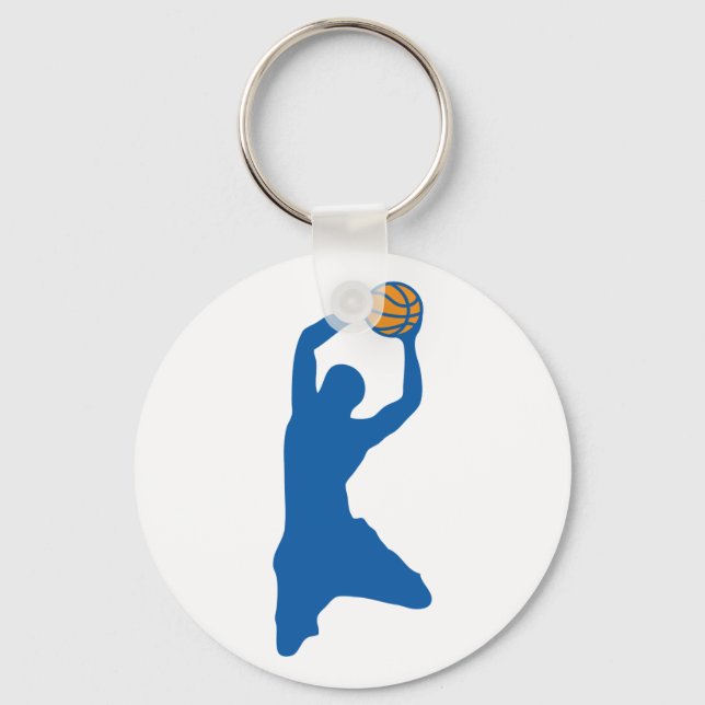 basketball silhouette key ring (Front)