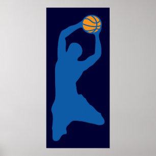 basketball silhouette poster