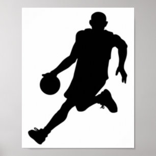 Basketball Silhouette Poster