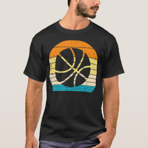 Basketball Silhouette Sunset Retro Baller Men Wome T-Shirt