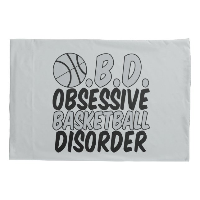 Basketball Silver/Black Pillowcase (Back)
