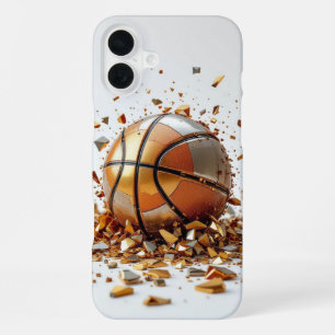 Basketball Silver Dunk Shield iPhone 16 Plus Case