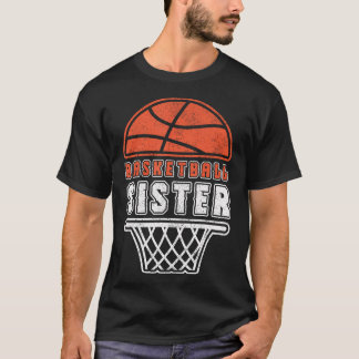 Basketball Sister Basketball Lover Fan Kids Girls  T-Shirt