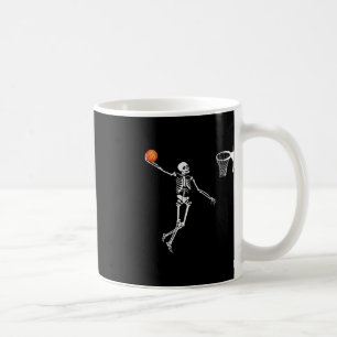 Basketball Skeleton Halloween Art-Dunking Skeleto Coffee Mug