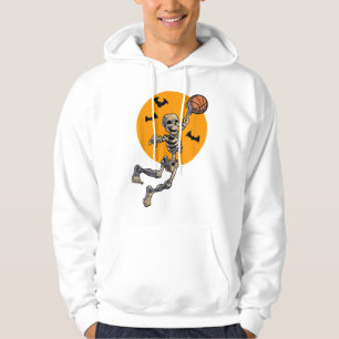 Basketball Skeleton Halloween Men Boys Halloween Hoodie