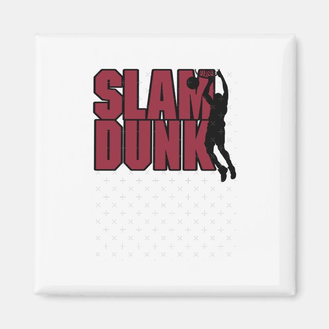Basketball Slam Dunk  Magnet (Front)