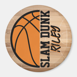 Basketball Slam Dunk Personalised Magnet