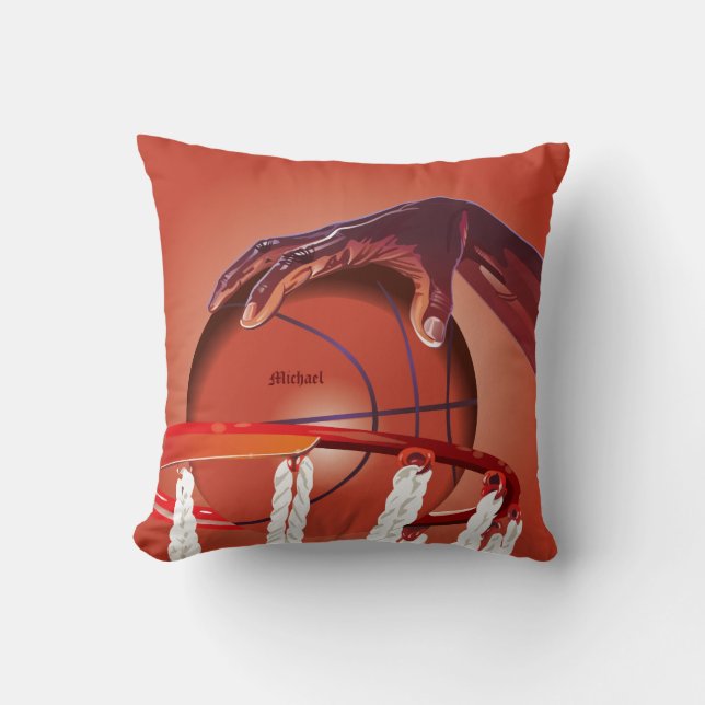 Basketball Slam Dunk Point Pillow (Front)