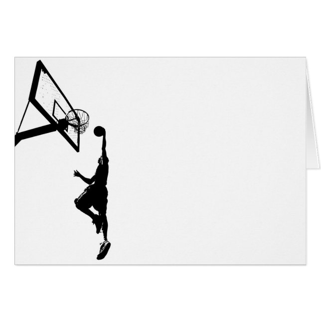 Basketball Slam Dunk Silhouette (Front Horizontal)
