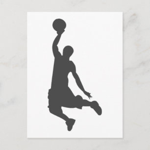 Basketball Slam Dunk silhouette Postcard