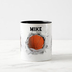 Basketball Slam Dunk Two-Tone Coffee Mug