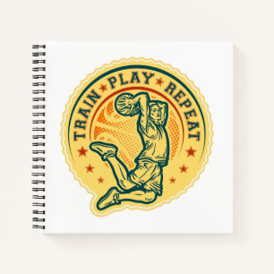 Basketball Slam Dunk Vintage Design Notebook