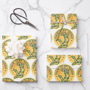 Basketball Slam Dunk Vintage Design Wrapping Paper Sheet