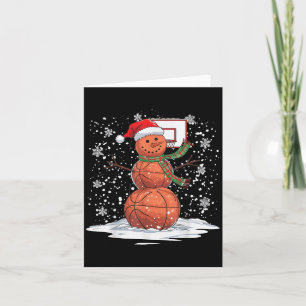 Basketball Snowman  Card